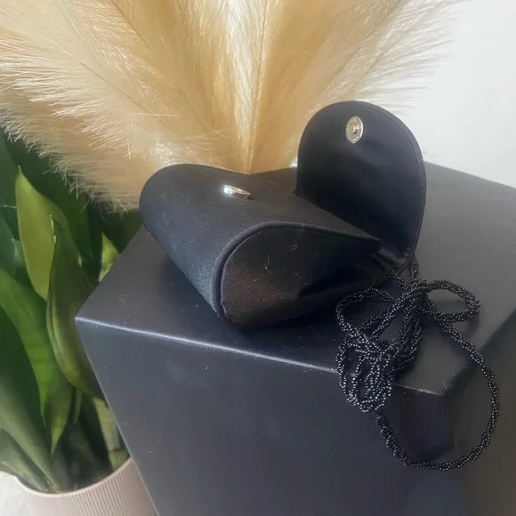 Mini Black Satin Clutch Bag by La Regale - Picture 4 of 5